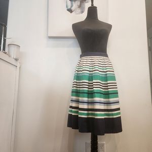 DownEast, Women's, size small CUTEST Striped,  pleated skirt.